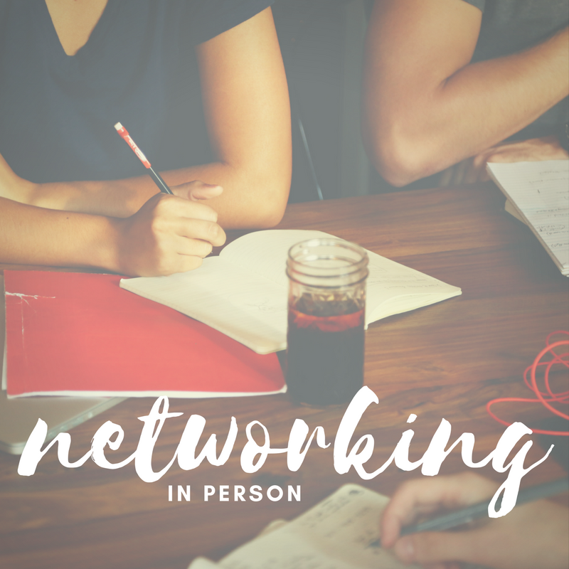 in person networking tips by Melanie Maczuga